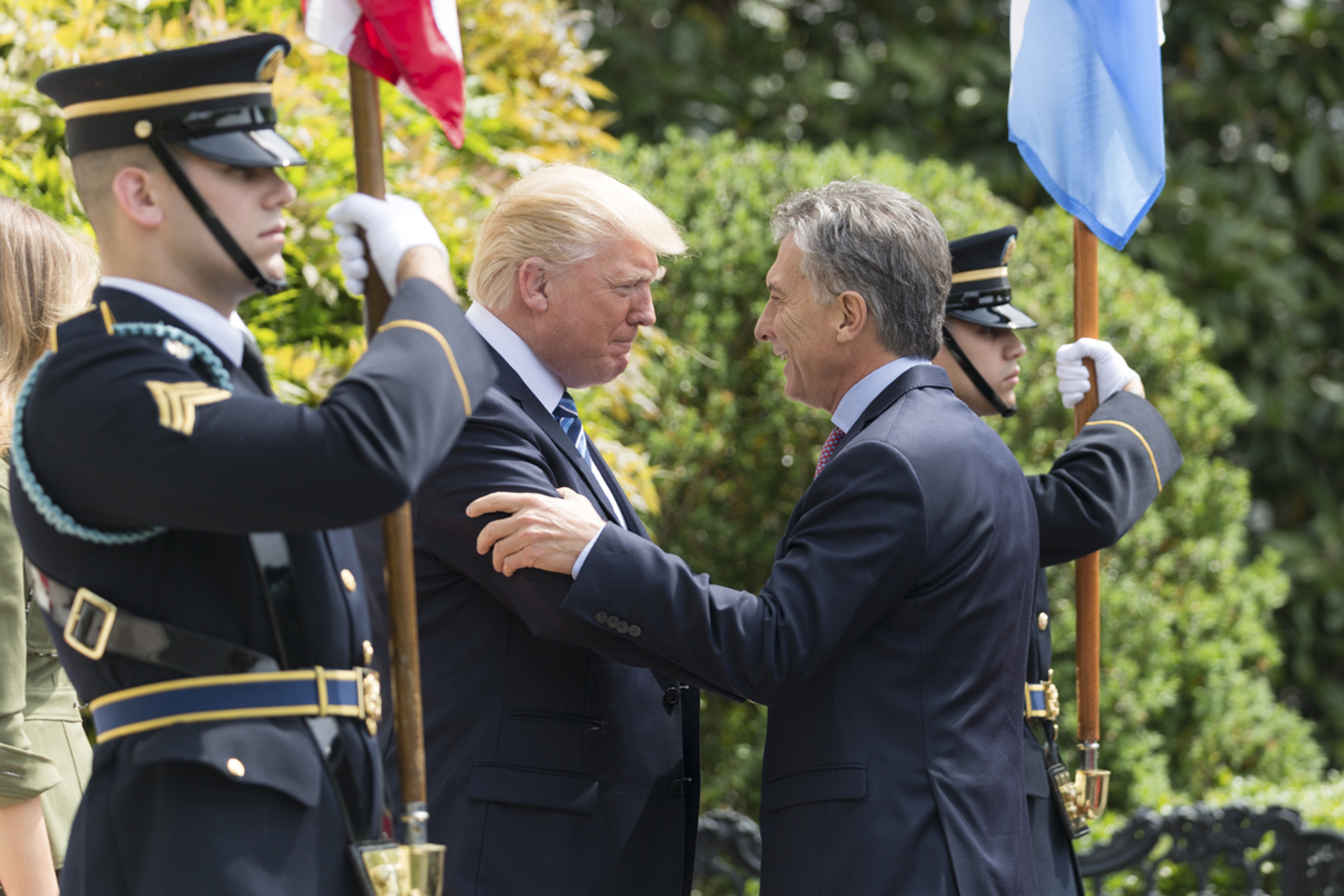 President Trump Greets President Macri