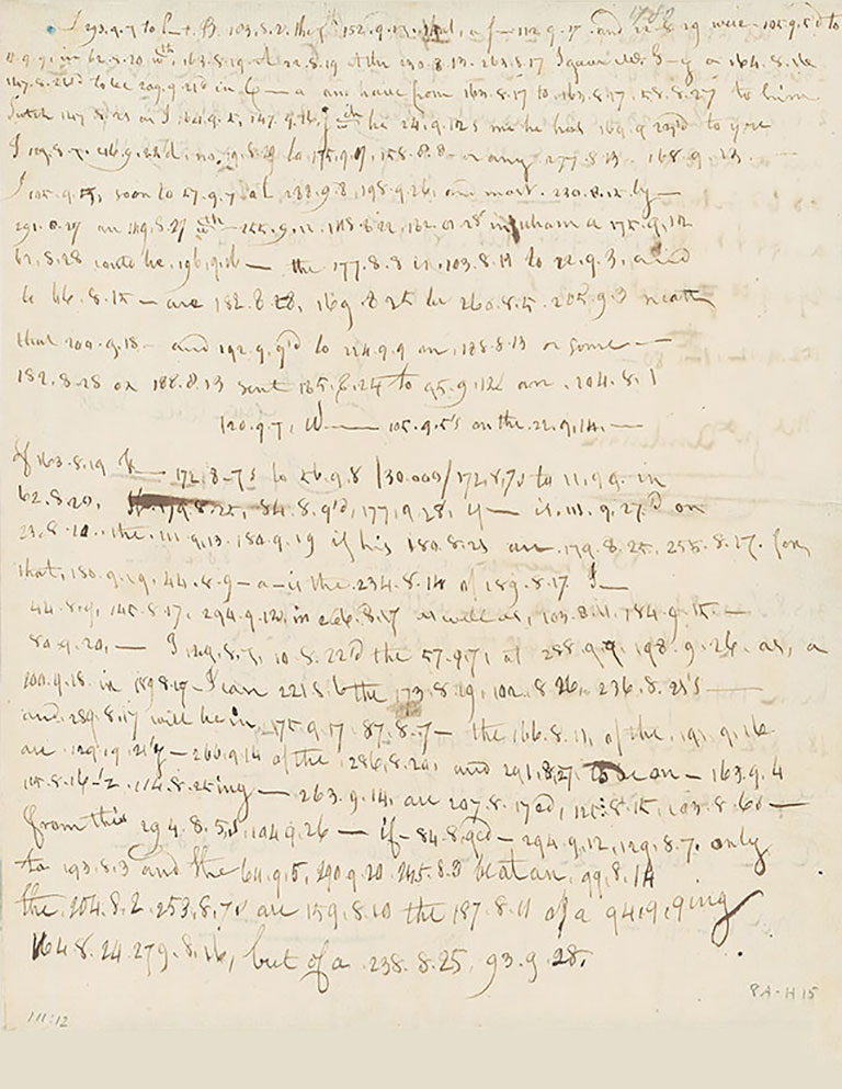 Letter from Benedict Arnold to Major John André, coded